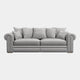Bardot - Extra Large Pillow Back Sofa, Fabric Dusk Marble
