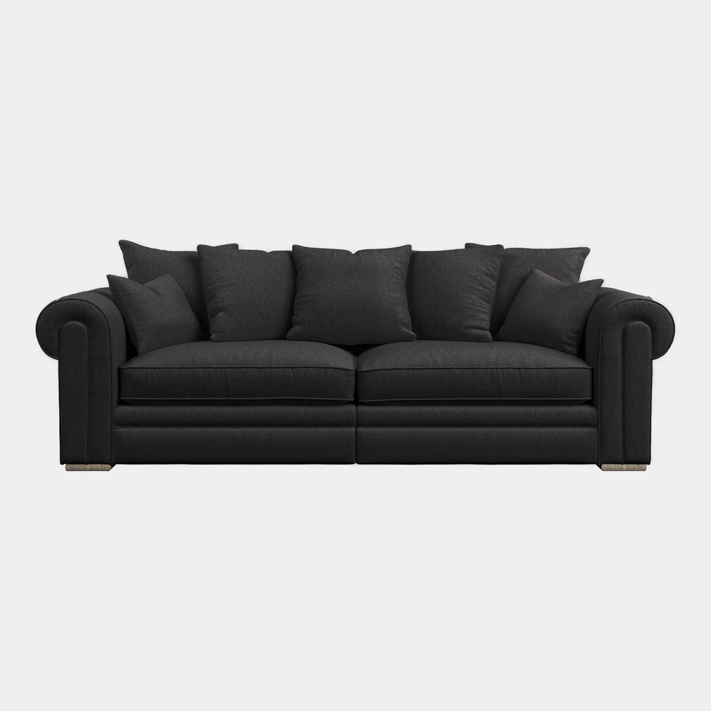 Bardot - Extra Large Pillow Back Sofa, Fabric Dusk Slate