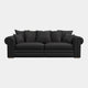 Bardot - Extra Large Pillow Back Sofa, Fabric Dusk Slate
