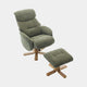 Cortina - Swivel Chair With Footstool, Fabric