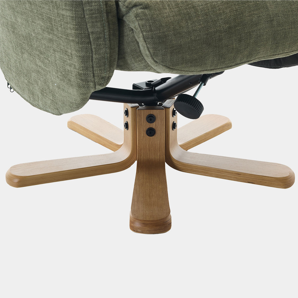 Cortina - Swivel Chair With Footstool, Fabric