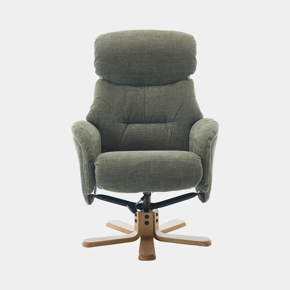 Cortina - Swivel Chair With Footstool, Fabric