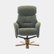 Cortina - Swivel Chair With Footstool, Fabric
