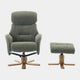 Cortina - Swivel Chair With Footstool, Fabric