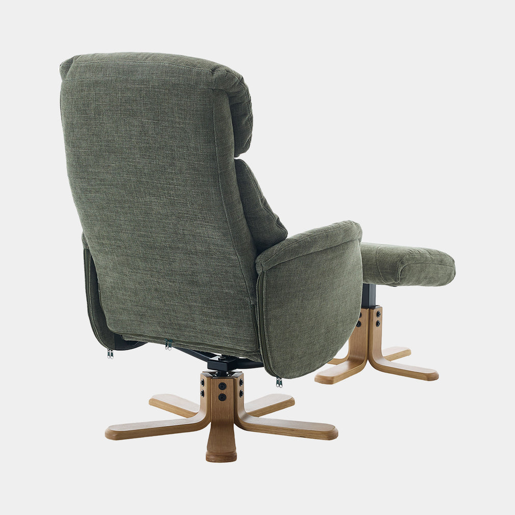 Cortina - Swivel Chair With Footstool, Fabric