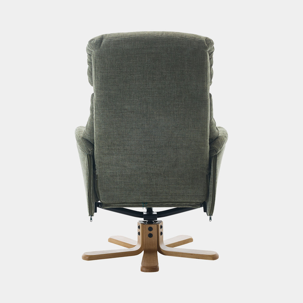 Cortina - Swivel Chair With Footstool, Fabric