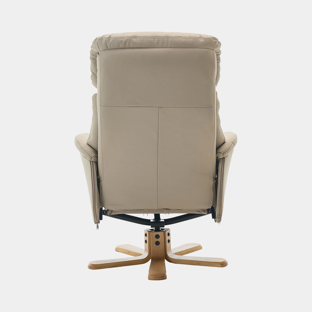Cortina - Swivel Chair With Footstool, Leather
