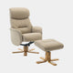 Cortina - Swivel Chair With Footstool, Leather