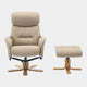 Cortina - Swivel Chair With Footstool, Leather