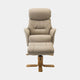 Cortina - Swivel Chair With Footstool, Leather