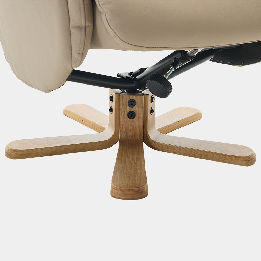 Cortina - Swivel Chair With Footstool, Leather