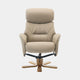 Cortina - Swivel Chair With Footstool, Leather
