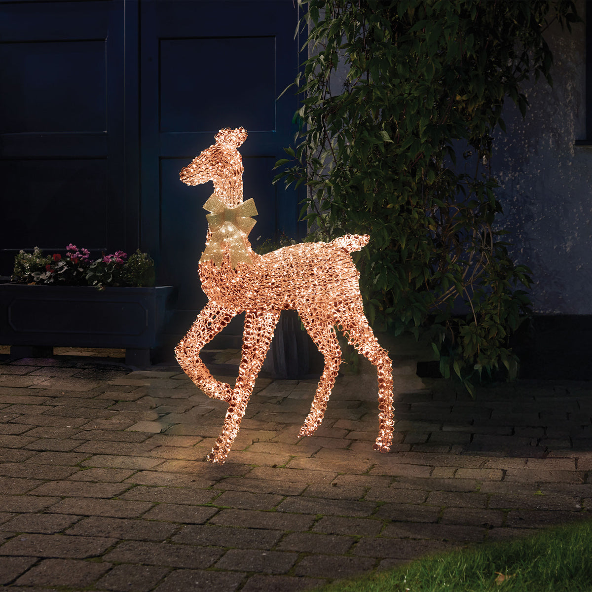 Roselight LED Outdoor Christmas Doe - Illuminated Garden Reindeer Decoration