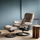Chair And Footstool Signature Base In Paloma