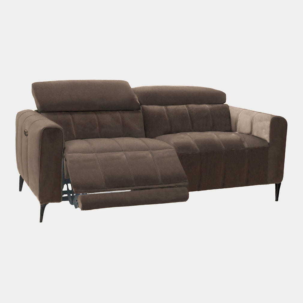 Veyron - 2 Seat Power Recliner Sofa, Fabric PEY04 Dark Chocolate