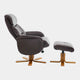 Cortina - Swivel Chair With Footstool, Leather