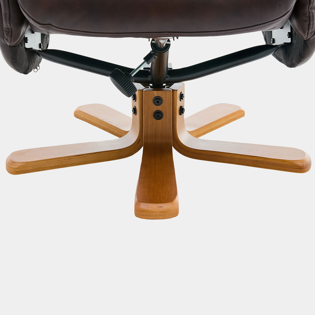 Cortina - Swivel Chair With Footstool, Leather