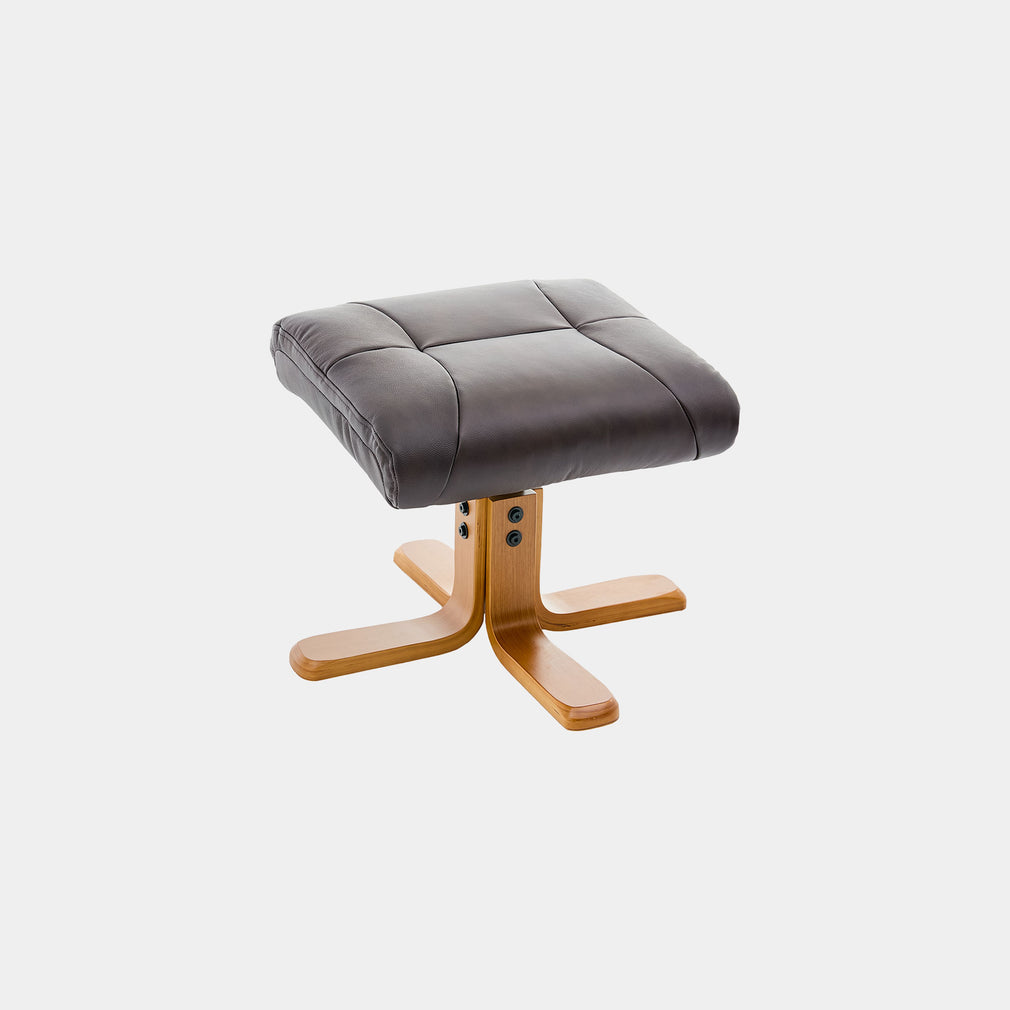 Cortina - Swivel Chair With Footstool, Leather