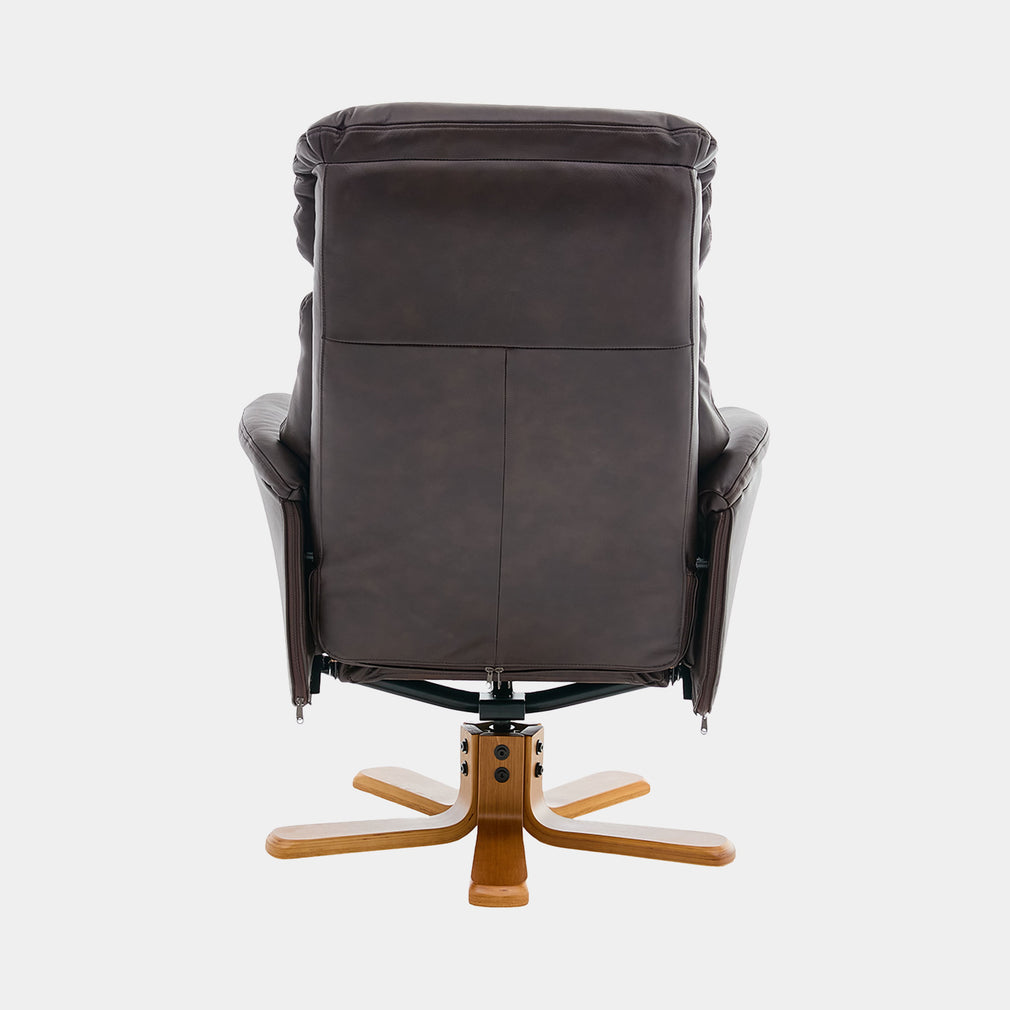 Cortina - Swivel Chair With Footstool, Leather