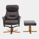 Cortina - Swivel Chair With Footstool, Leather