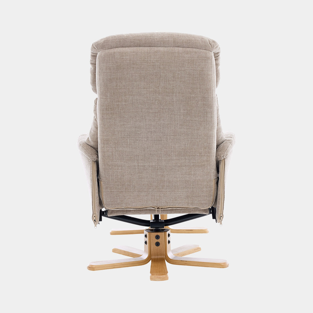 Cortina - Swivel Chair With Footstool, Fabric