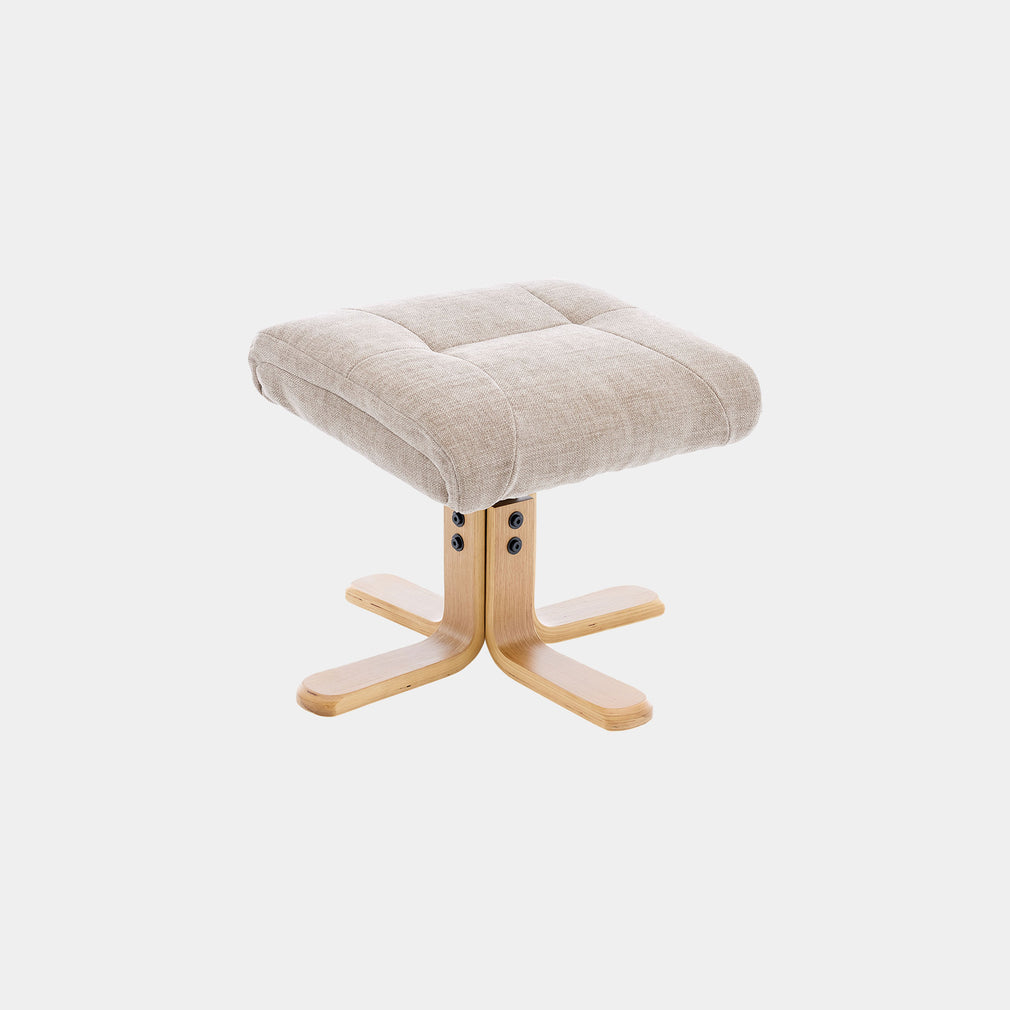 Cortina - Swivel Chair With Footstool, Fabric