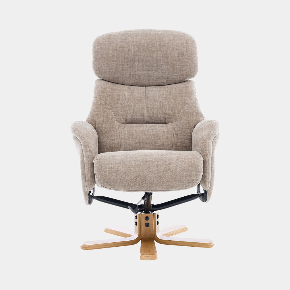 Cortina - Swivel Chair With Footstool, Fabric