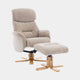 Cortina - Swivel Chair With Footstool, Fabric Sandriff
