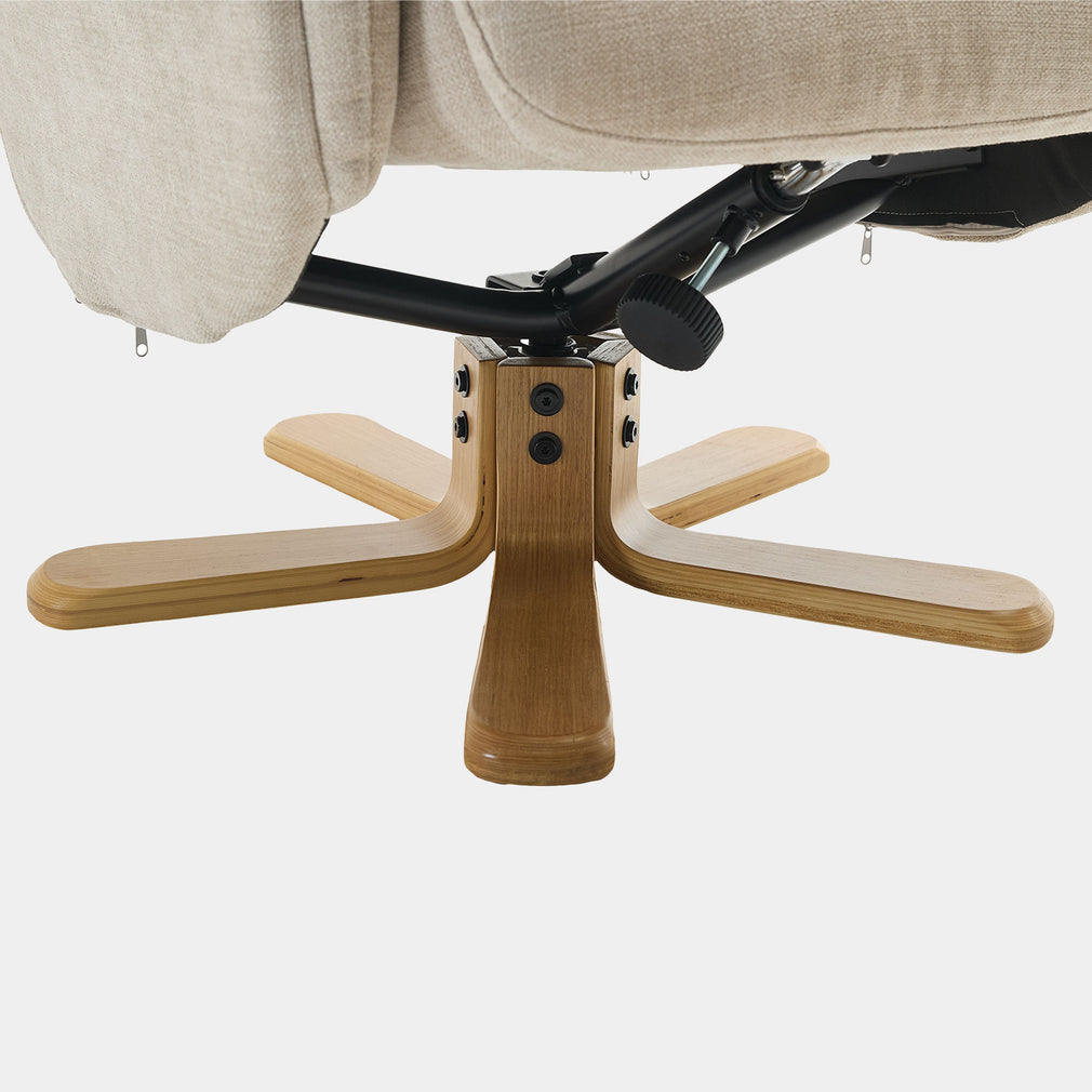 Cortina - Swivel Chair With Footstool, Fabric