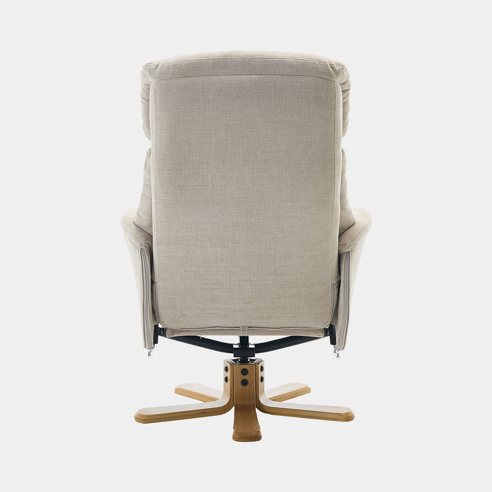 Cortina - Swivel Chair With Footstool, Fabric