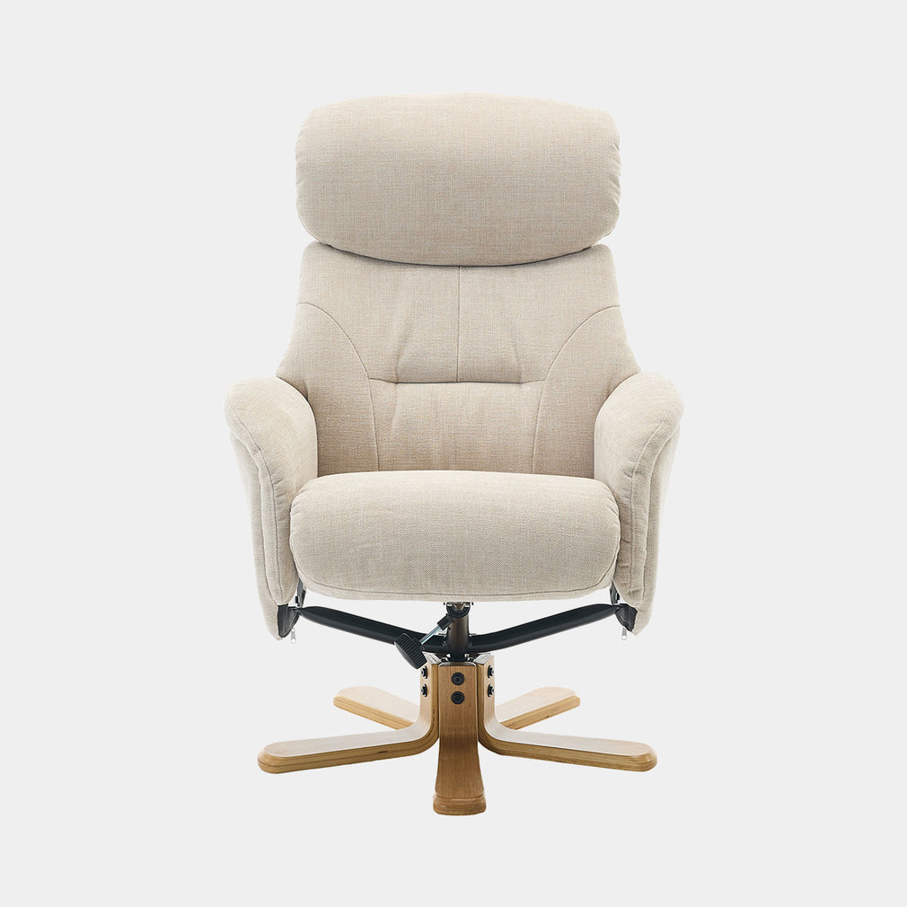 Cortina - Swivel Chair With Footstool, Fabric