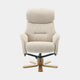 Cortina - Swivel Chair With Footstool, Fabric