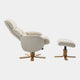 Cortina - Swivel Chair With Footstool, Fabric
