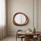 Lyndon - Round Wall Mirror, Walnut
