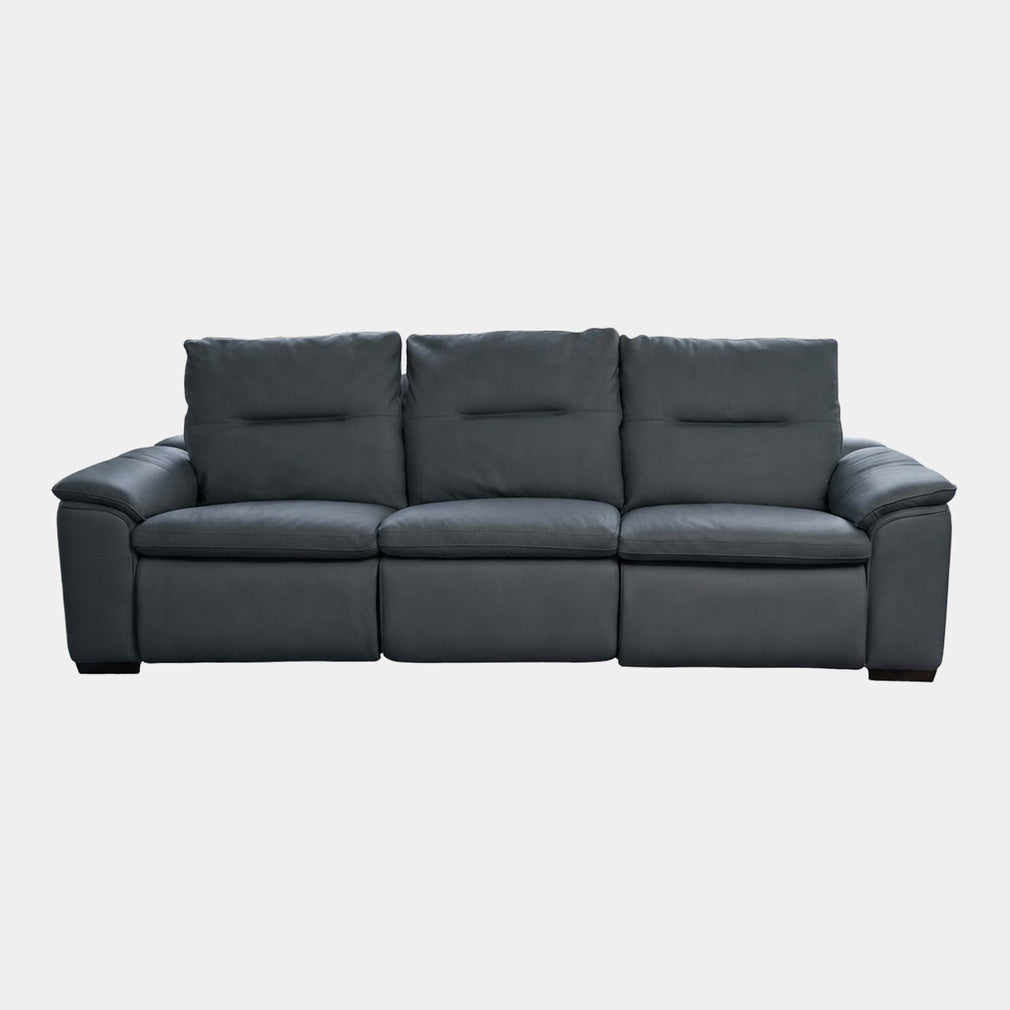Pasadena - Large 3 Seat Sofa With 2 Power Recliners, Leather Elephant