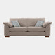 Lewis - 3 Seat Sofa, Fabric Eliana Silver