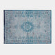 World Medallion - Cotton Rug 8255 Grey Turquoise