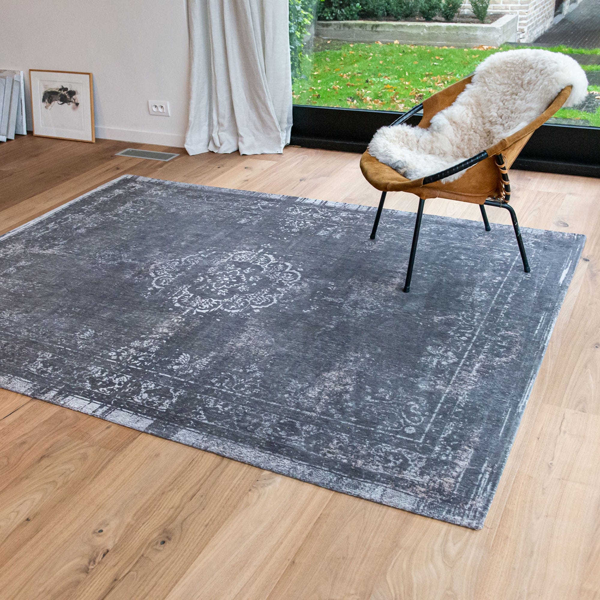 Fading World Medallion Rug Stone 9148 230cm x 330cm