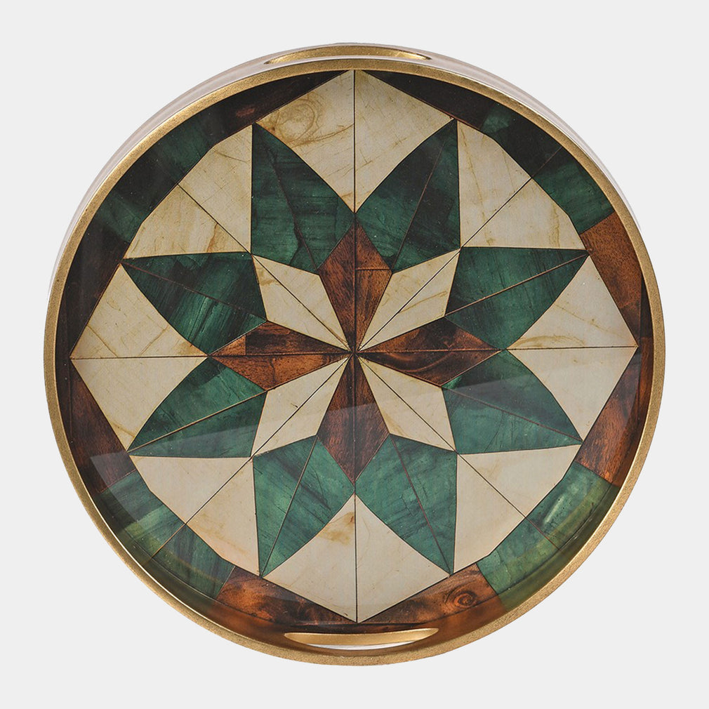Mosaic Patterned - Decorative Trays, Set of 2
