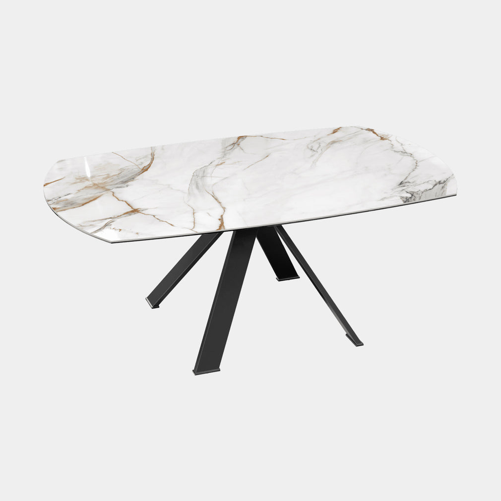 Arkansas - Marble Ceramic Finish Dining Table Fiorentino Marble