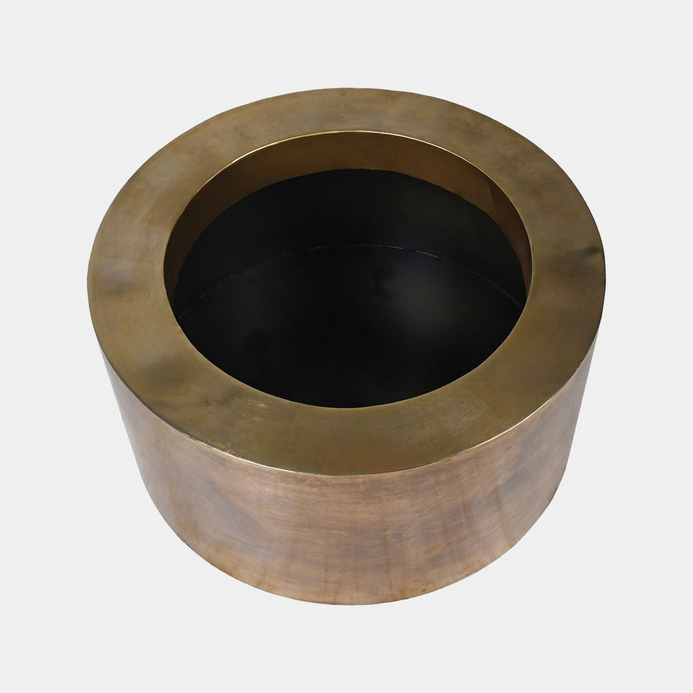 Oculus - Metal Planter, Gold