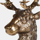 Brass Reindeer Christmas Candle Holder - 6 Arm Festive Candelabra