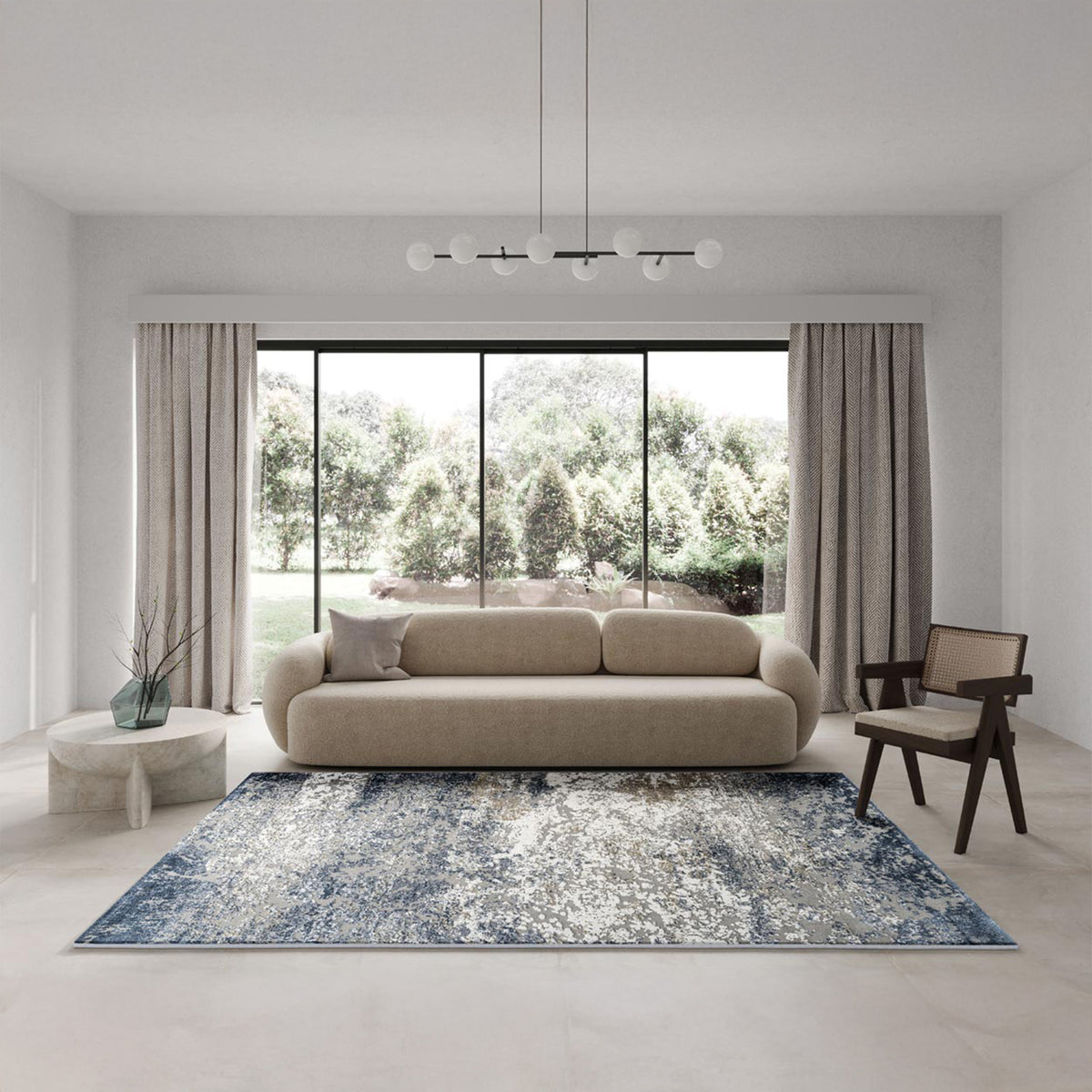 Canyon - Blue Patterned Rug