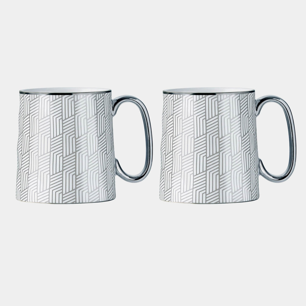 Geo - Platinum Mug, Set of 2