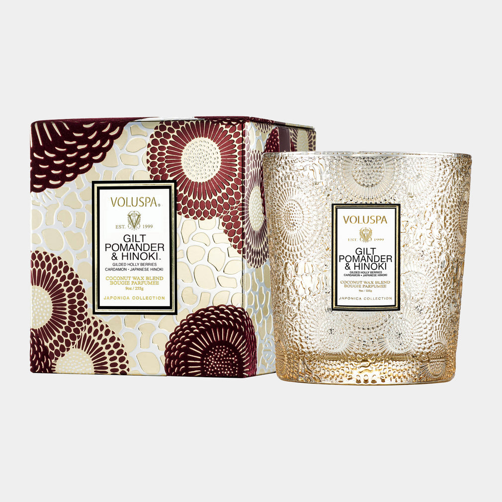 Voluspa - Gilt Pomander & Hinoki Jar Candle 255g