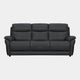 Nexus - 3 Seat Sofa, Leather H8337 Charcoal