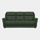Nexus - 3 Seat Sofa, Leather H8344 Moss