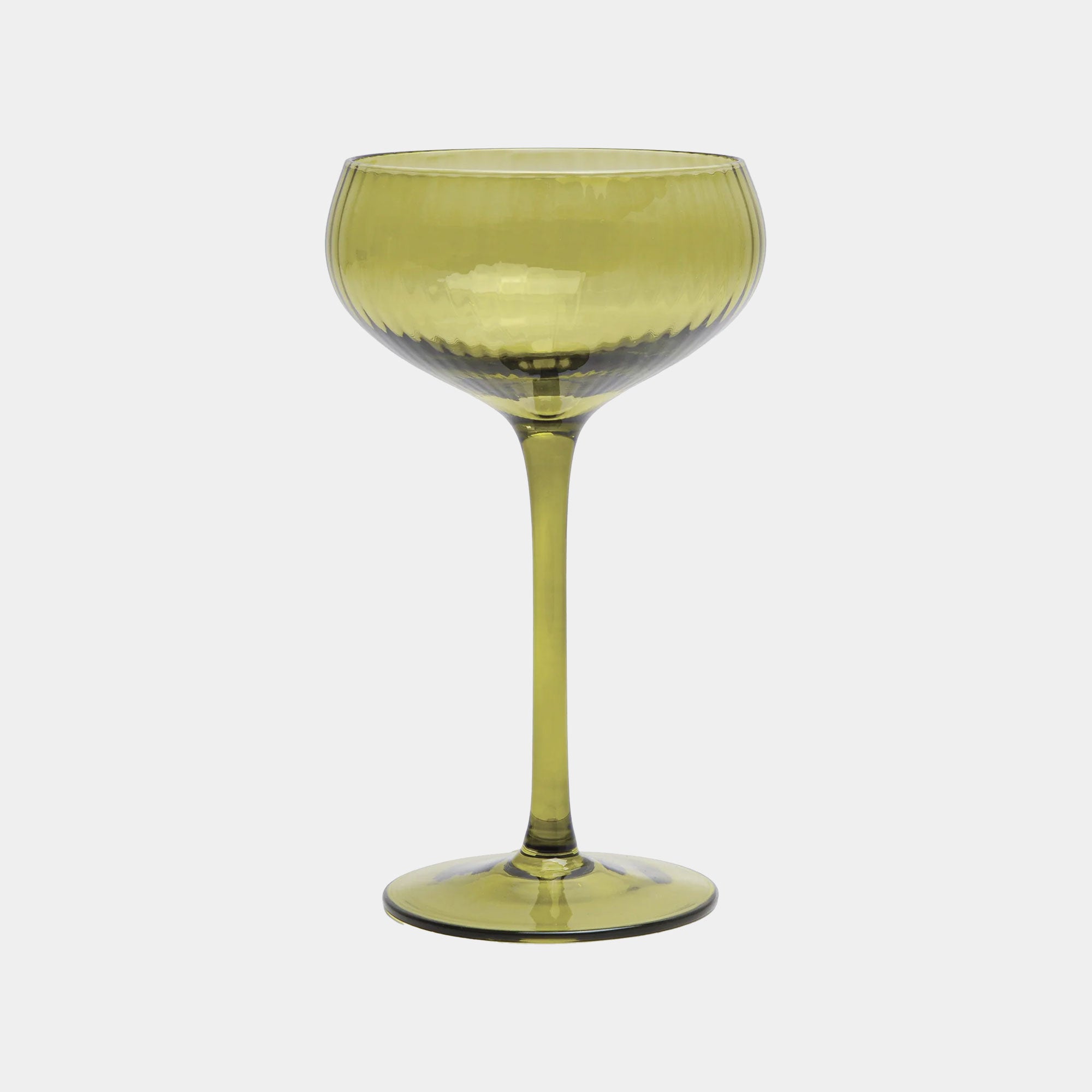 The Lou Coupe Green - Glasses, Set of 2
