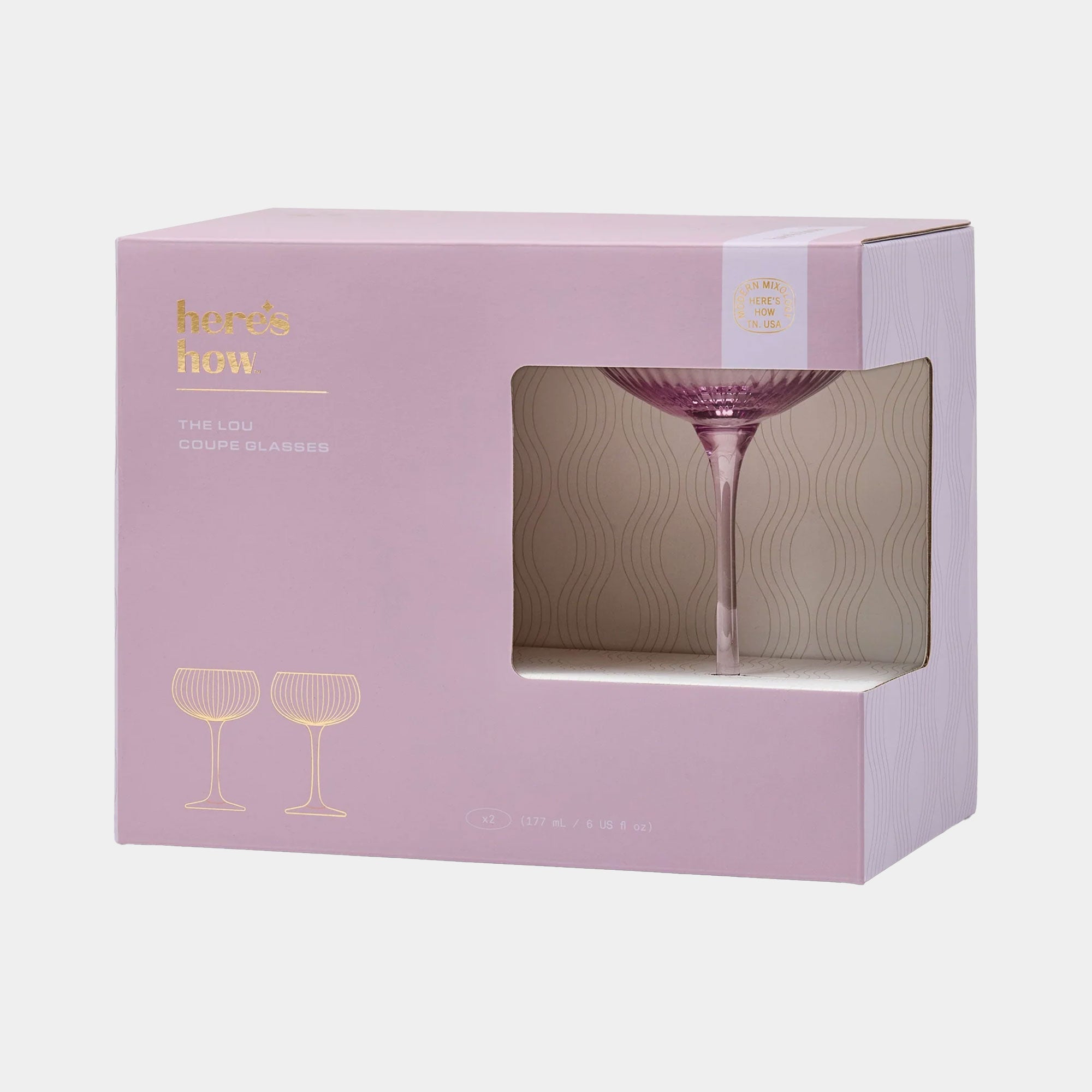The Lou Coupe Lilac - Glasses, Set of 2