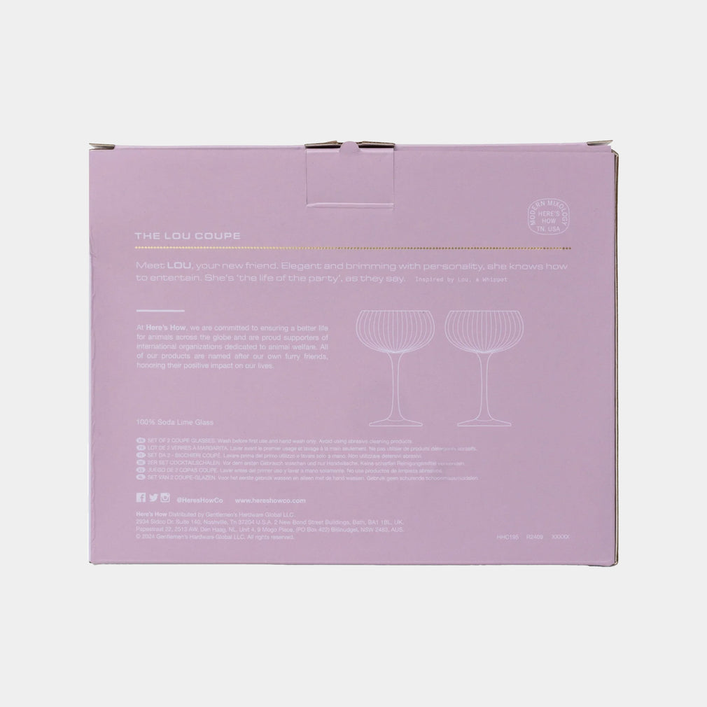 The Lou Coupe Lilac - Cocktail Glasses, Set of 2